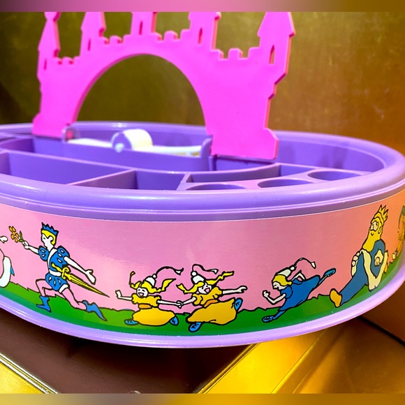 LITTLE PRINCESS VTG 90’s ACCESSORY ORGANIZER HAIR & JEWELRY CASE BY COSMEPAK - Picture 8 of 11